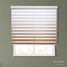 Image of پرده زبرا طرح گردینت رنگ قهوه ای کد HS-06