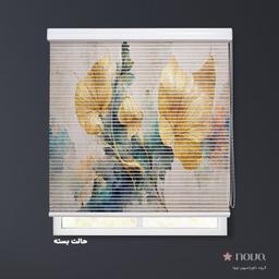 Image of پرده شب و روز 1 سانتی تصویری طرح 4K گل طلایی کد FLW-10