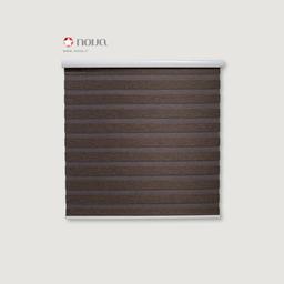 Image of پرده زبرا طرح چوب رنگ قهوه ای تیره کد SND-08