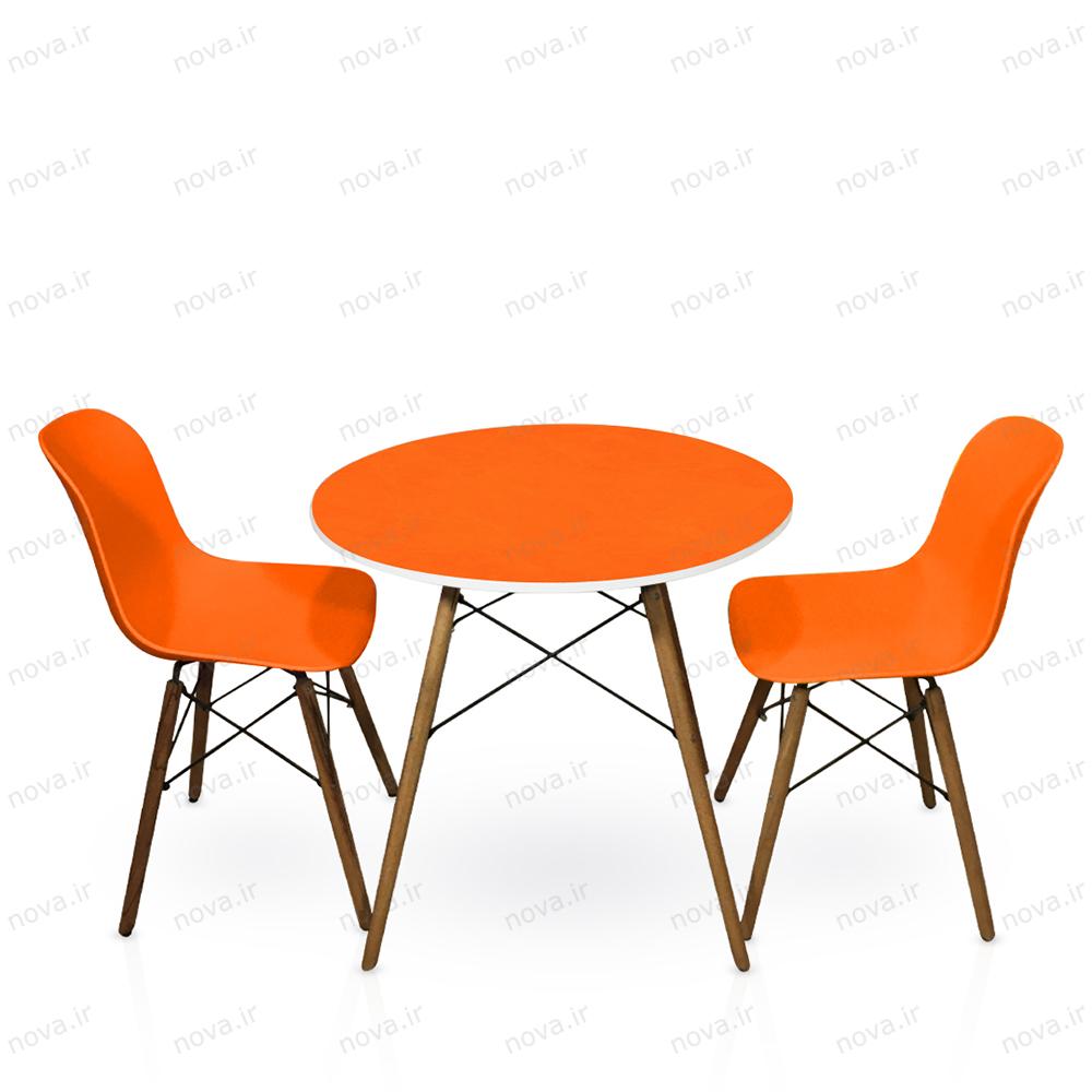 عکس محصول میز ناهارخوری مدل ایفلی رنگ نارنجی کد COL-04