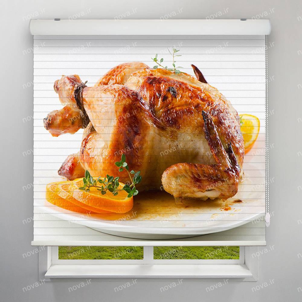 عکس محصول پرده سیلوئت تصویری طرح مرغ بریونی کد FOD-07